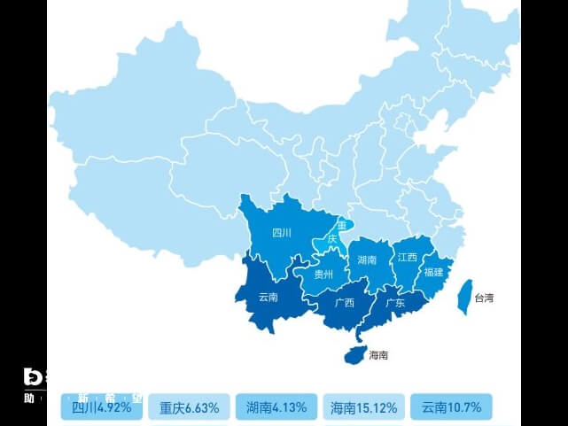 中国地贫地域分布