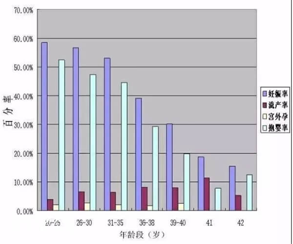 不同年龄女性做试管婴儿的成功率