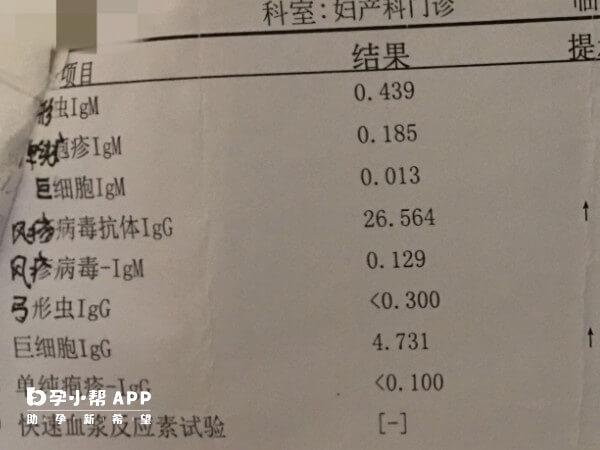 风疹病毒IgG阳性表示既往感染过风疹病毒